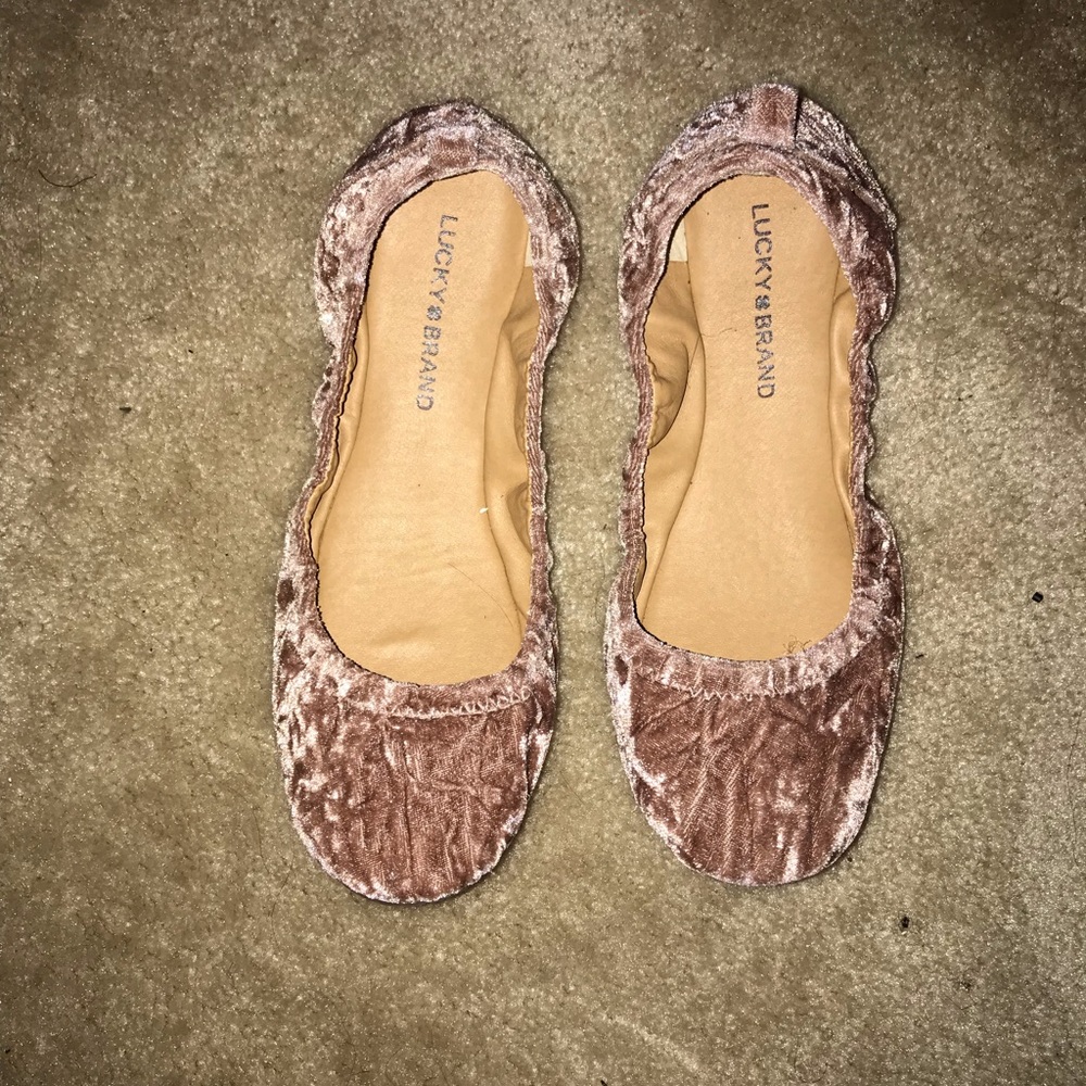 Velvet Antique Flats